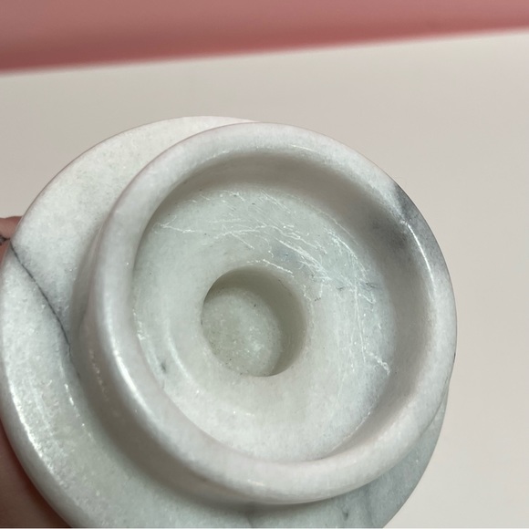 Vintage retro marble candlestick holder - Picture 3 of 5